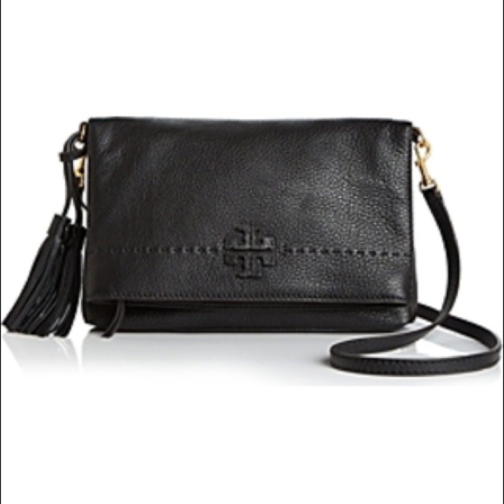 Tory Burch McGraw Fold Over Leather Crossbody